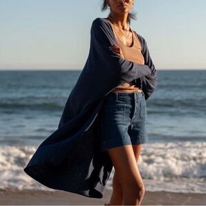 Mersea Chelsea Kimono Cotton Cashmere Wrap. One size